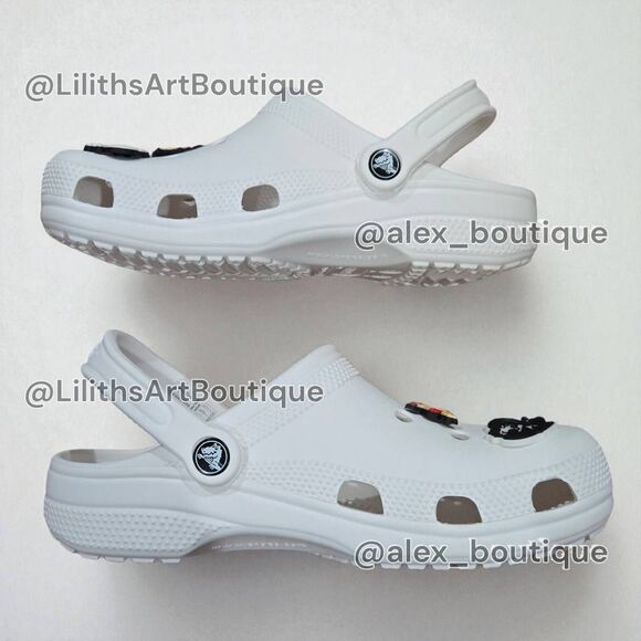 Crocs Classic Clogs White Betty Boop Charms Shoes(F031)-Size 6/8 for Unisex - Picture 6 of 12